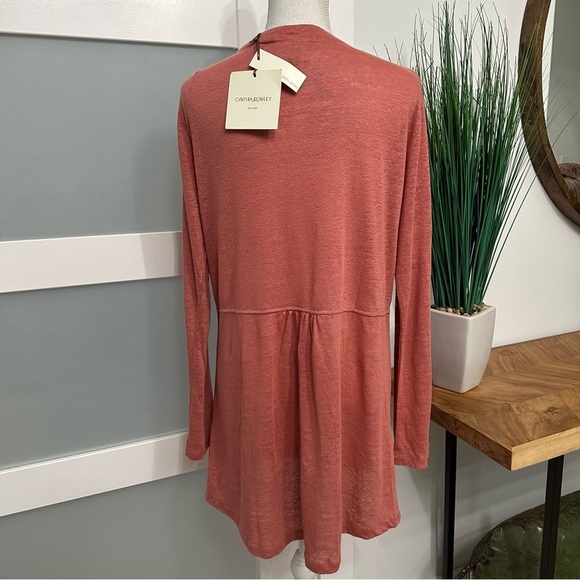 Cynthia Rowley 100% Linen Open Cardigan
SZ L Dusty Pink Lagenlook Summer NWT - Picture 7 of 7